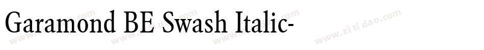 Garamond BE Swash Italic字体转换